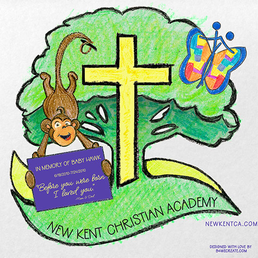 New Kent Christian Academy Bus Graphics designed by B4 We Create