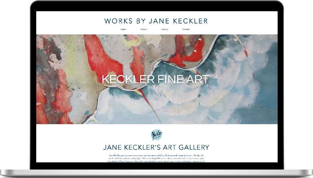 jane keckler fine arts website design